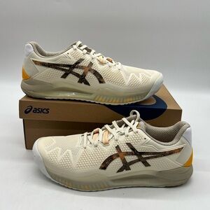 Rare Asics Gel Resolution 8 LE Earth Day Men’s 10.5 Cream Putty Tennis Sneakers